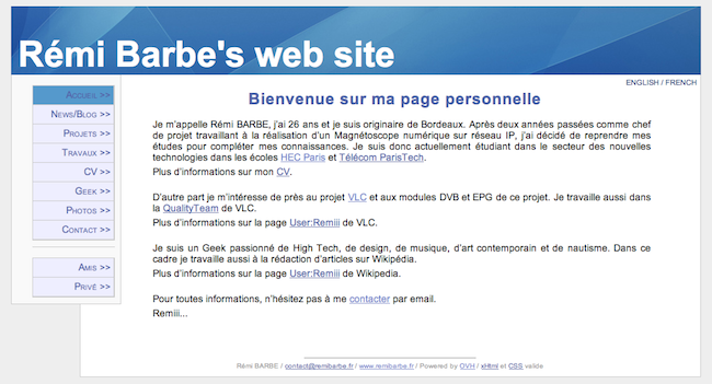 Siteweb version 2006